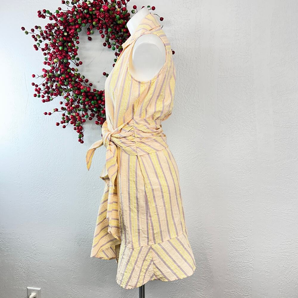 Finley Dress Farrah
Striped cotton seersucker wrap shirt dress Size Small - Picture 4 of 7